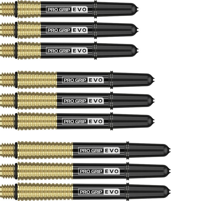 Pro Grip Evo AL Dart Stems Shafts main product image showing the shafts, packaging, and included contents