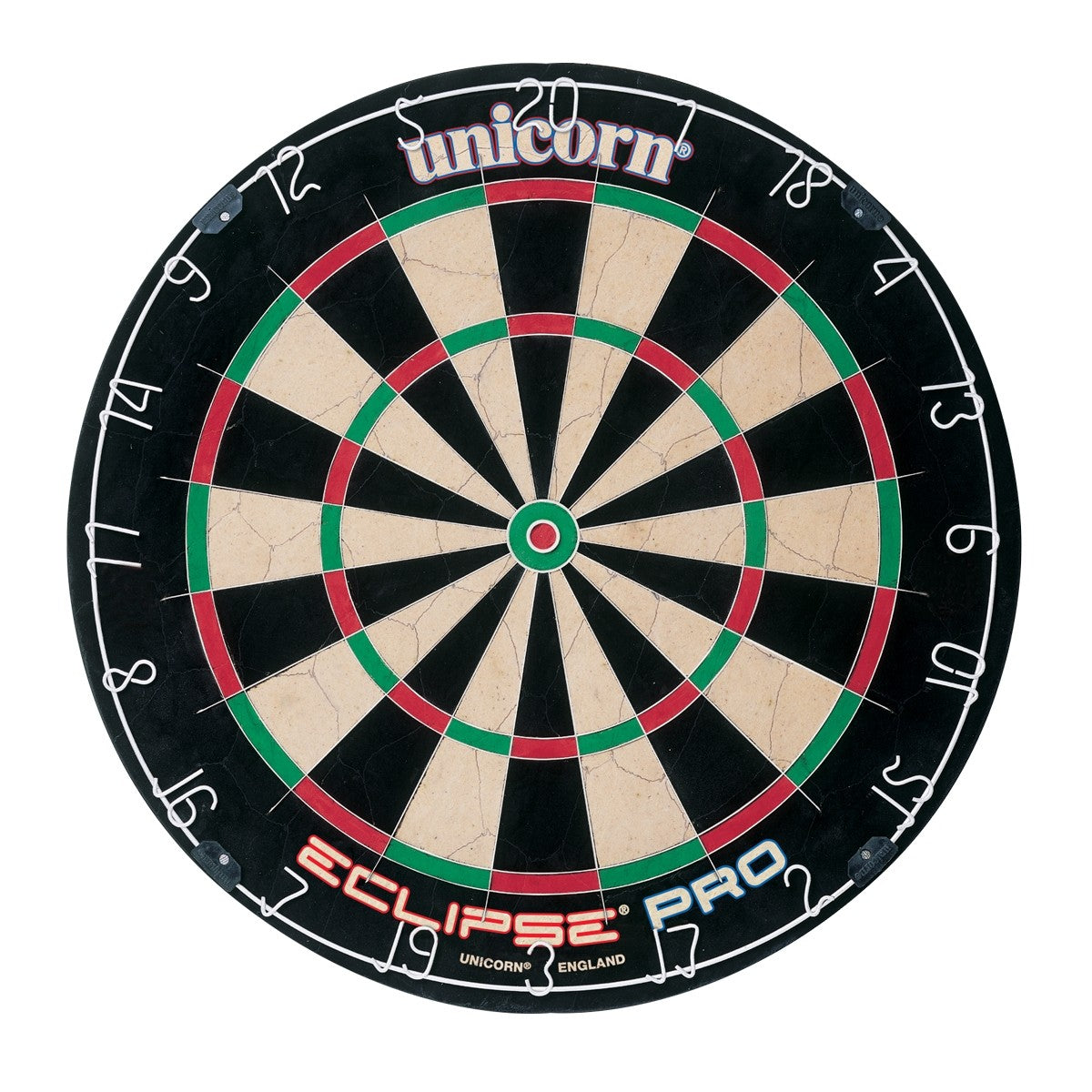 Unicorn Eclipse Pro Dartboard main product image showing the dartboard and product contents