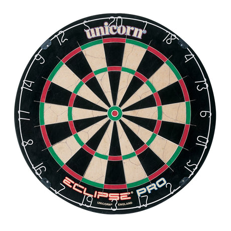 Unicorn Eclipse Pro Dartboard main product image showing the dartboard and product contents