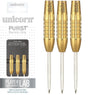 John Lowe Phase 2 Gold Shark Grip Purist Steel Tip Darts main product image showing the darts, packaging, flights, shafts, and included accessories