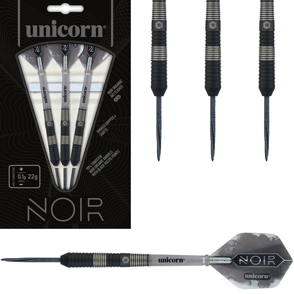 Noir Style 3 90% Tungsten Steel Tip Darts by Unicorn – Double Top