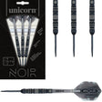 Noir Style 4 Steel Tip Darts main product image showing the darts, packaging, flights, shafts, and included accessories