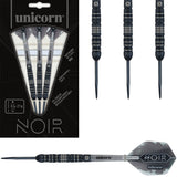Noir Style 4 Steel Tip Darts main product image showing the darts, packaging, flights, shafts, and included accessories
