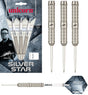 Seigo Asada Silver Star Steel Tip Darts main product image showing the darts, packaging, flights, shafts, and included accessories