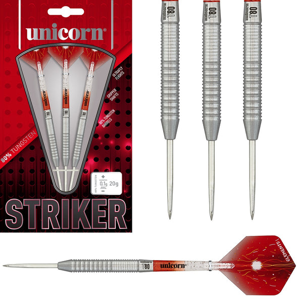 Unicorn Striker Type 1 80% Tungsten Steel Tip Darts – Double Top Darts