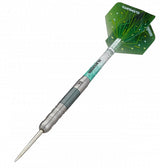 T90 Type 1 Core XL Green Steel Tip Darts angled product image displaying the barrel profile, grip layout, and design features