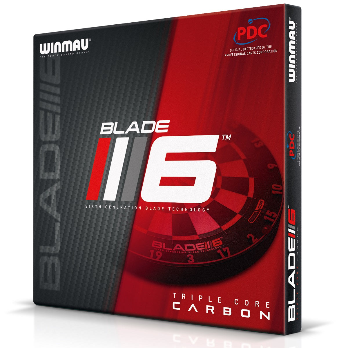 Blade 6 Carbon Triple Core Dartboard by Winmau – Double Top Darts