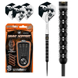 Danny Noppert Freeze Edition Steel Tip Darts main product image showing the darts, packaging, flights, shafts, and included accessories