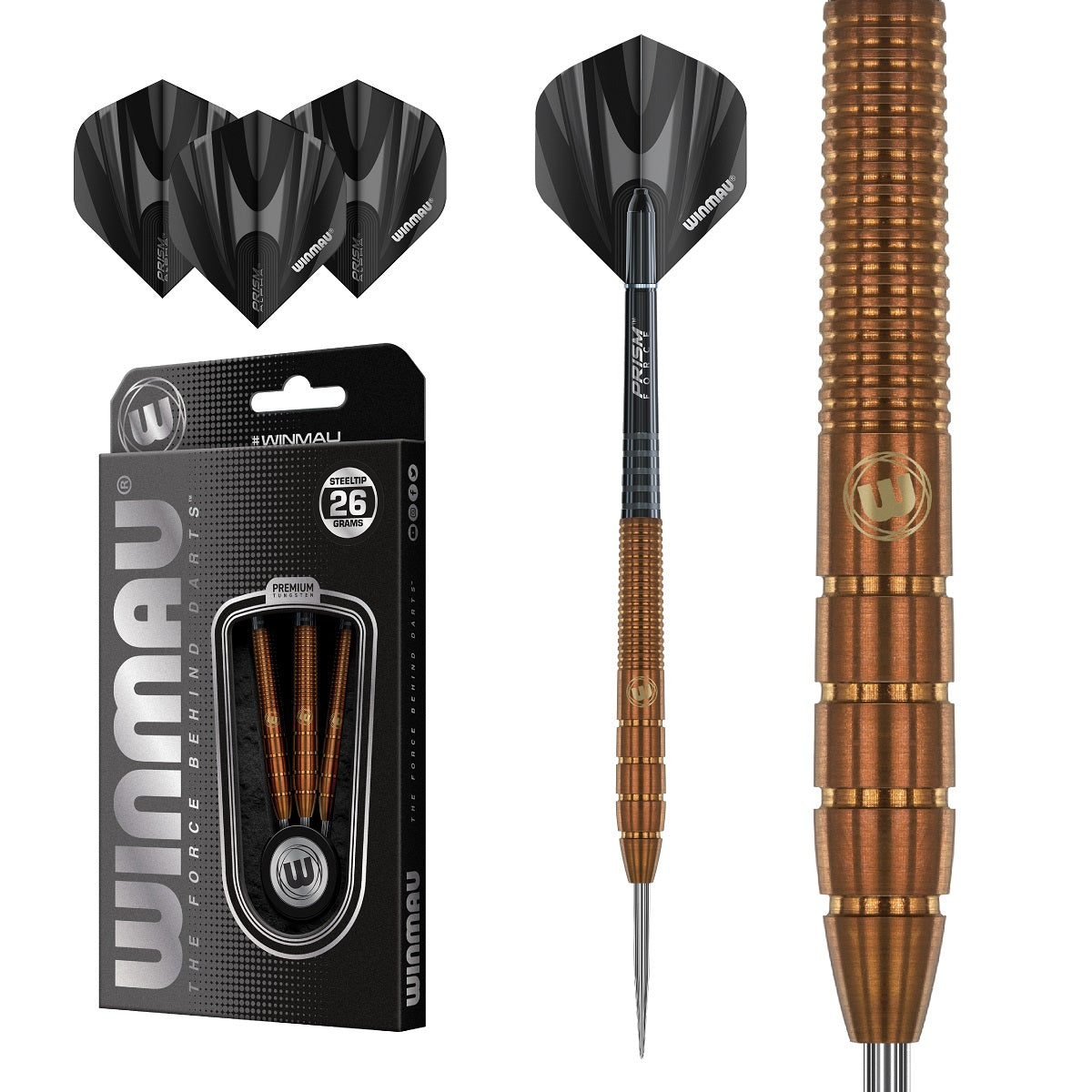Darren Herewini Steel Tip Darts main product image showing the darts, packaging, flights, shafts, and included accessories