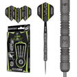 Michael van Gerwen MvG Exact Steel Tip Darts main product image showing the darts, packaging, flights, shafts, and included accessories
