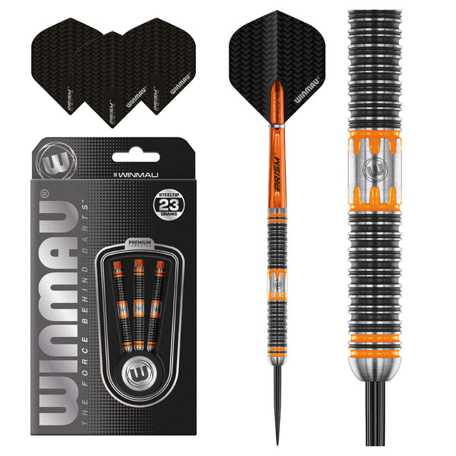 Nitin Kumar Steel Tip Darts main product image showing the darts, packaging, flights, shafts, and included accessories