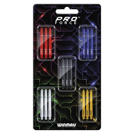 Pro Force Dart Stem Shaft Collection main product image showing the stems, packaging, and included contents