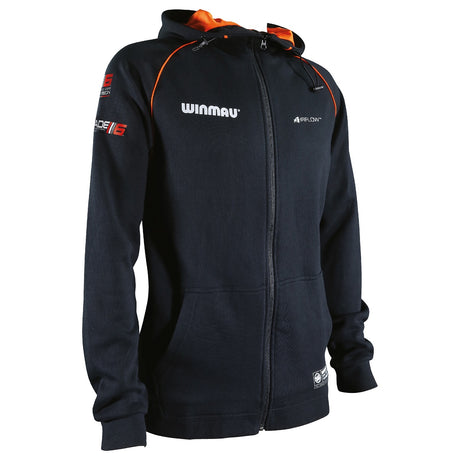 Winmau Pro Line Blade 6 Hoodie front view image showing the complete hoodie design, colours, and branding