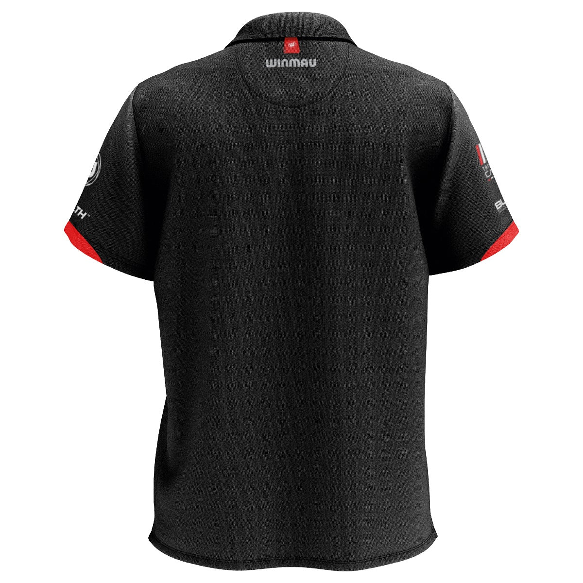Winmau Pro Line Polo Blade 6 Dart Shirt rear view image showing the back design and shirt styling