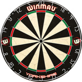 Winmau Yorkshire Specialist Dartboard main product image showing the dartboard and product contents